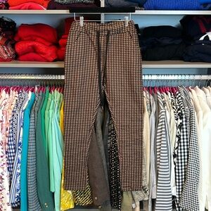 Venti brown and black houndstooth pants size S NWT